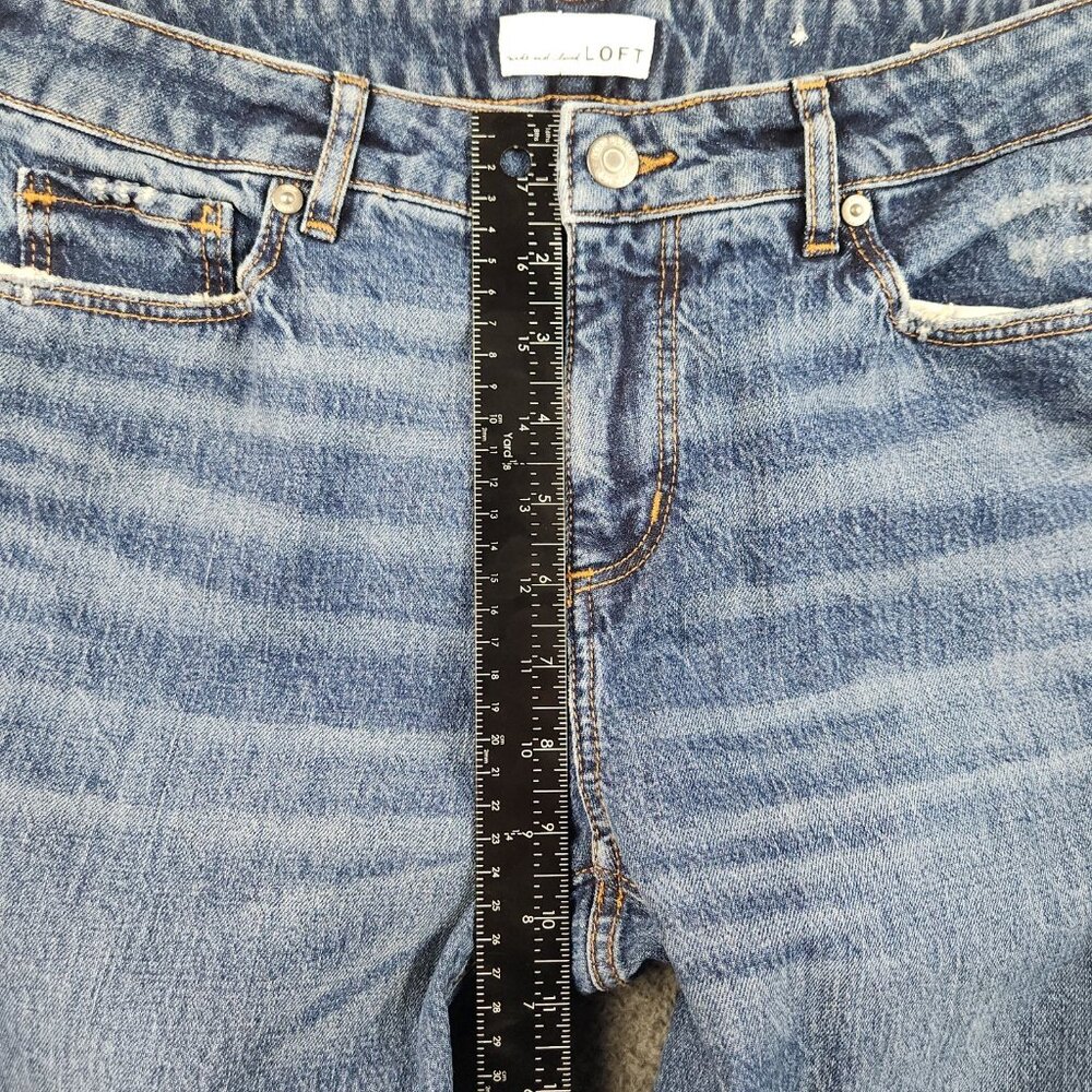 Women's Curvy Fit Straight Crop Leg Jeans Size 27 Blue Mid Rise Relaxed Casual - Picture 8 of 11